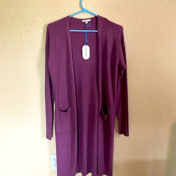 tea n rose Sweaters - Tea n rose cardigan in deep mauve never worn new w/tags